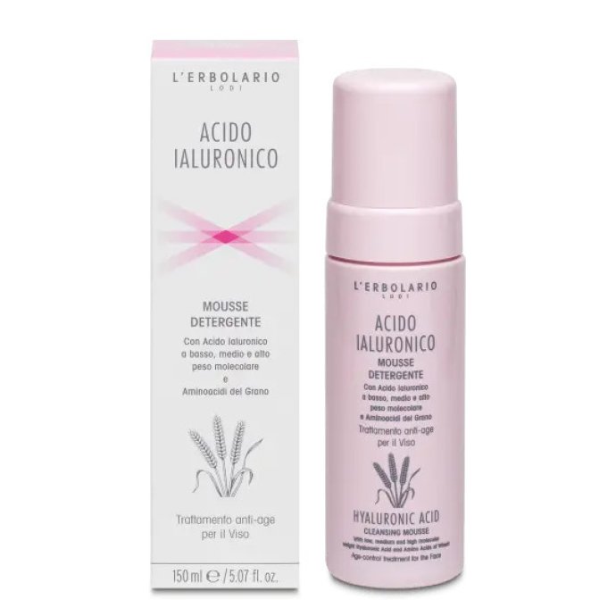 Acido Ialuronico Mousse Detergente Viso Idratante 150ml - L\'ERBOLARIO Acido Ialuronico Mousse Detergente Viso Idratante 150ml - L\'ERBOLARIO