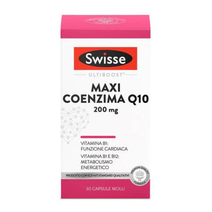 Maxi Coenzima Q10 Integratore per Energia e Cuore 30 Capsule Molli - Swisse Maxi Coenzima Q10 Integratore per Energia e Cuore 30 Capsule Molli - Swisse