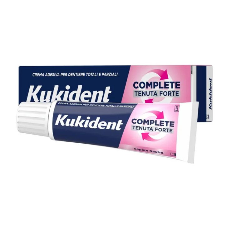 Kukident Complete Crema Adesiva per Dentiere Totali e Parziali Gusto Neutro 70g - Kukident Kukident Complete Crema Adesiva per Dentiere Totali e Parziali Gusto Neutro 70g - Kukident