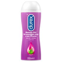 Durex Massage 2in1 Gel Massaggio e Lubrificante Intimo con Aloe Vera 200 ml - Durex