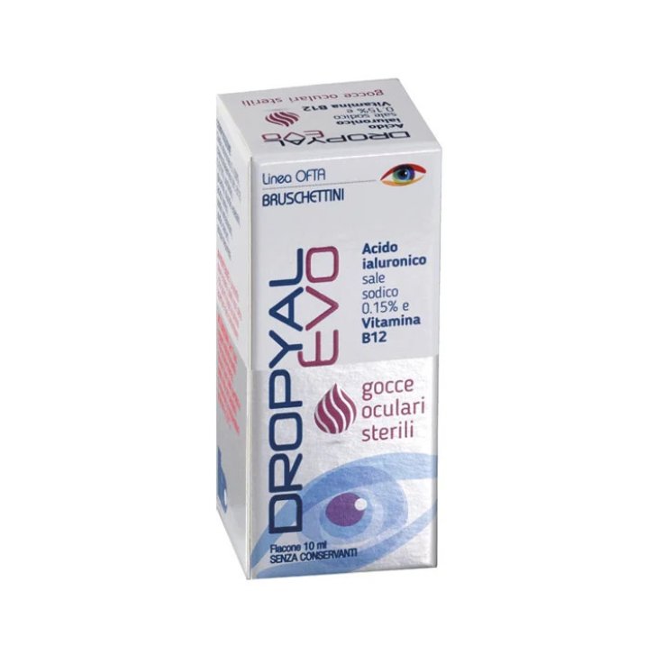 Dropyal Evo Gocce Oculari Sterili Dispositivo Medico con Sodio Ialuronato e Vitamina B12 10ml - Bruschettini