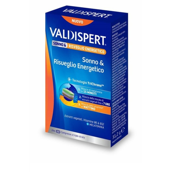 Valdispert Sonno e Risveglio Energetico Integratore con Melatonina Vitamina B6 e B12 24 Compresse - Cooper Consumer Health Valdispert Sonno e Risveglio Energetico Integratore con Melatonina Vitamina B6 e B12 24 Compresse - Cooper Consumer Health