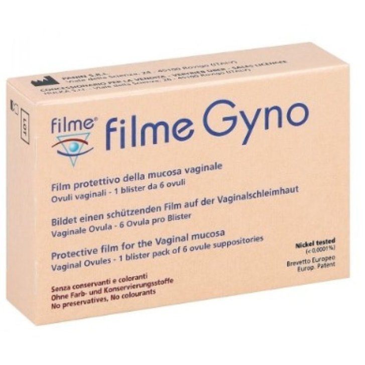 Filme Gyno V Ovuli Vaginali Dispositivo Medico per Idratazione Vaginale con Vitamina E 6 Ovuli - Hulka