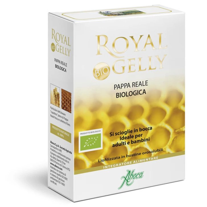 Royal Gelly Bio Integratore Pappa Reale Biologica Orosolubile 16 Bustine - Aboca Royal Gelly Bio Integratore Pappa Reale Biologica Orosolubile 16 Bustine - Aboca