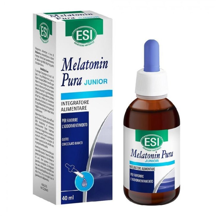 Melatonina Pura Junior Gocce per Sonno 40ml - Esi Melatonina Pura Junior Gocce per Sonno 40ml - Esi
