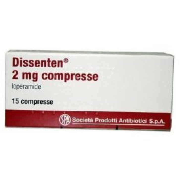 Dissenten Farmaco Antidiarroico con Loperamide 2mg 15 Compresse - Società Prodotti Antibiotici