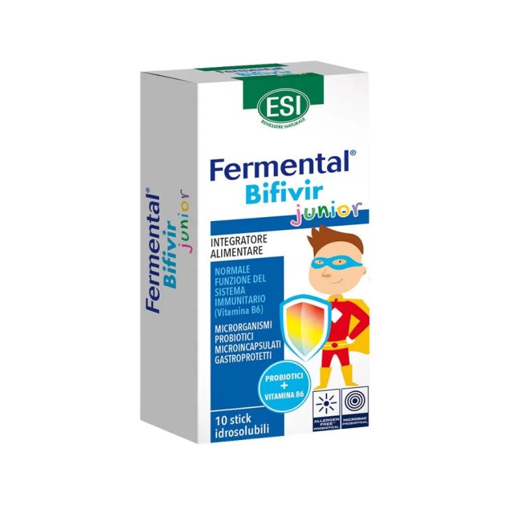 Fermental Bifivir Junior Integratore Fermenti Lattici, 10 Stick Idrosolubili - ESI Fermental Bifivir Junior Integratore Fermenti Lattici, 10 Stick Idrosolubili - ESI