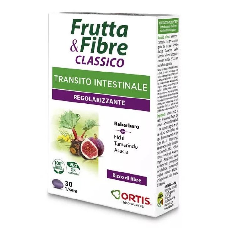 Frutta & Fibre Classico Integratore Transito Intestinale 30 Compresse - Ortis