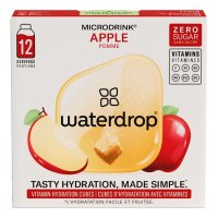 Waterdrop Microdrink Mela Integratore Cubetti Effervescenti Senza Zuccheri con Vitamina C e Vitamine Gruppo B 12 Cubetti - Waterdrop