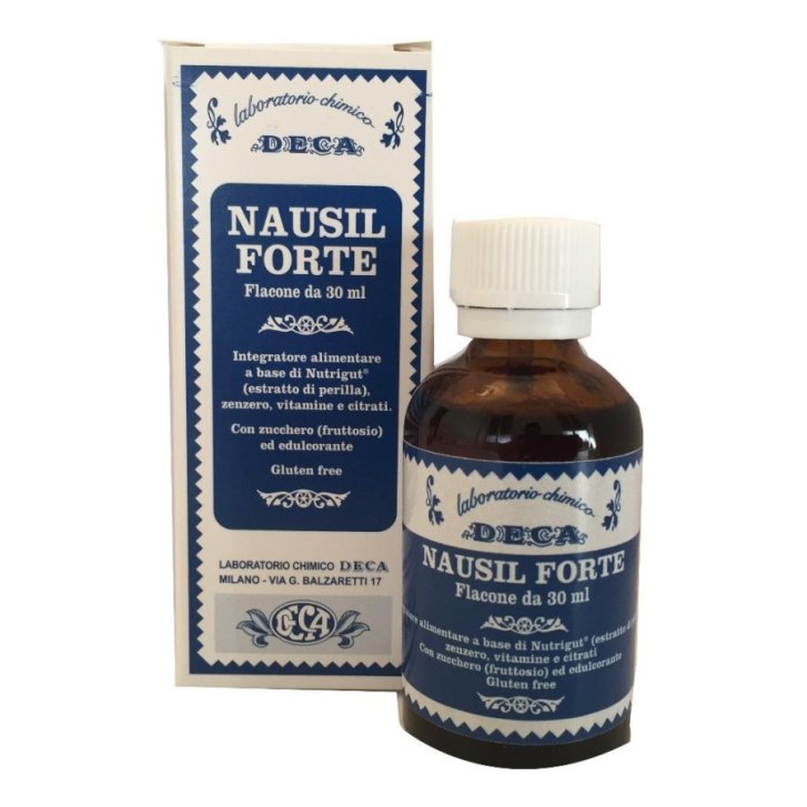 Nausil Forte Integratore Digestivo con Zenzero Perilla e Vitamine B1 B2 B6 Senza Glutine 30ml - DECA Nausil Forte Integratore Digestivo con Zenzero Perilla e Vitamine B1 B2 B6 Senza Glutine 30ml - DECA