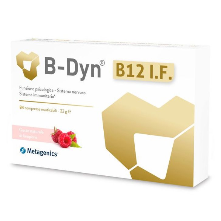 B-Dyn B12 I.F. Integratore Vitamina B12 con Fattore Intrinseco 84 Compresse Masticabili - Metagenics B-Dyn B12 I.F. Integratore Vitamina B12 con Fattore Intrinseco 84 Compresse Masticabili - Metagenics