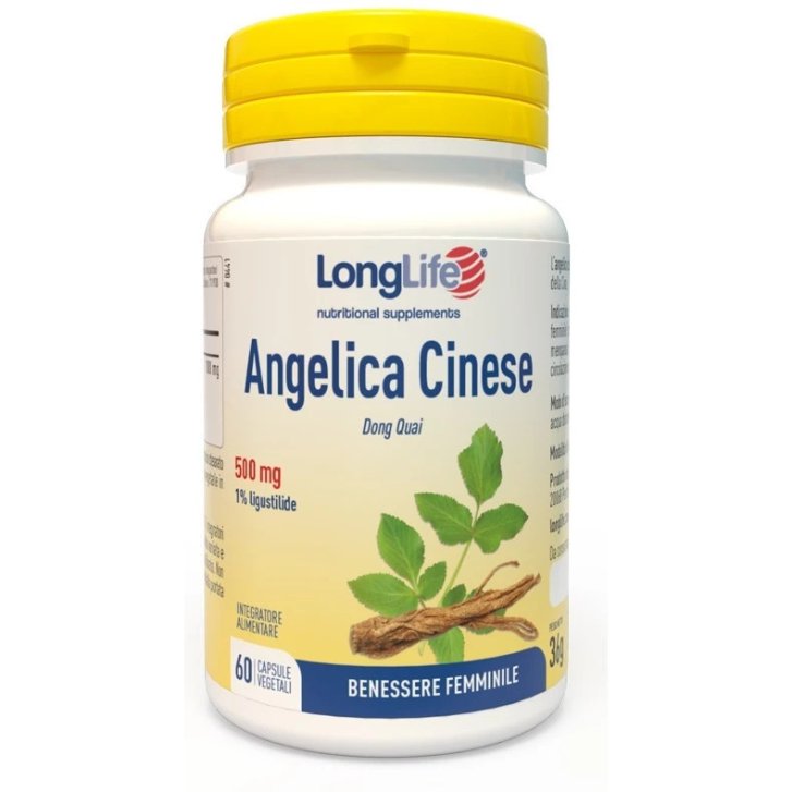 Angelica Cinese Integratore Tonico Femminile Ciclo Mestruale e Menopausa 500mg 60 Capsule Vegetali - Longlife Angelica Cinese Integratore Tonico Femminile Ciclo Mestruale e Menopausa 500mg 60 Capsule Vegetali - Longlife