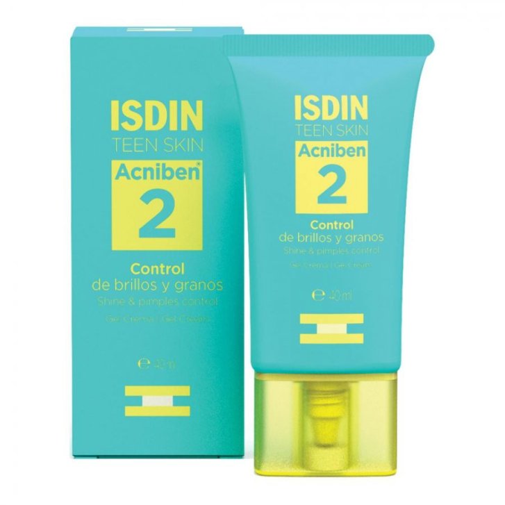 Acniben Gel Crema Viso Anti-imperfezioni Opacizzante con Acido Ialuronico 40ml - ISDIN