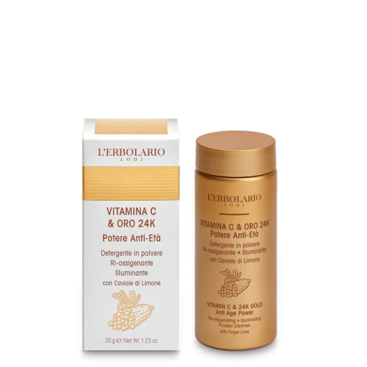 Detergente Viso in Polvere con Vitamina C e Oro 24K 35g - L\'Erbolario
