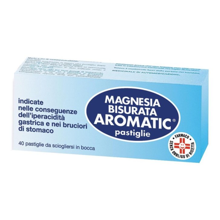 Magnesia Bisurata Aromatic Medicinale Antiacido Compresse da Sciogliere in Bocca 40 Compresse - Haleon