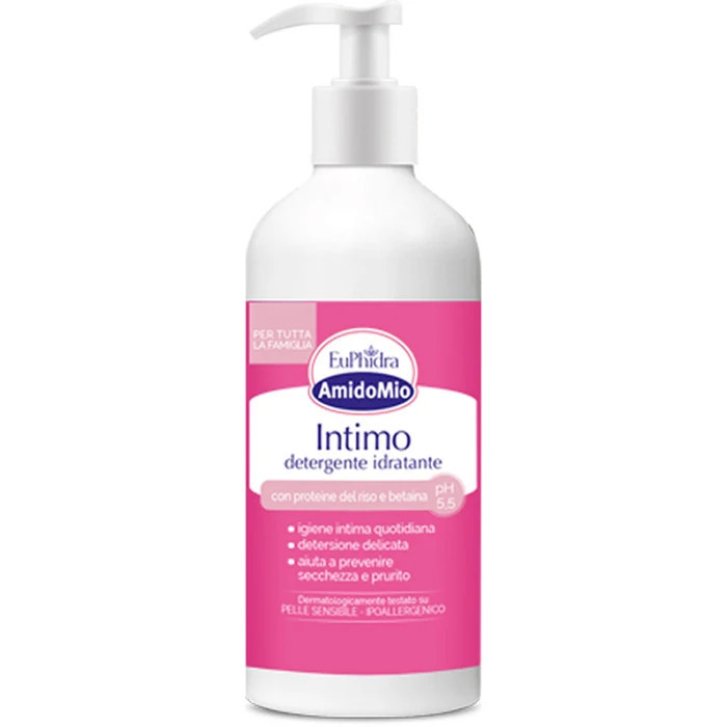 EuPhidra AmidoMio Detergente Intimo Idratante pH 5,5 con Proteine del Riso e Pantenolo 500ml - EuPhidra