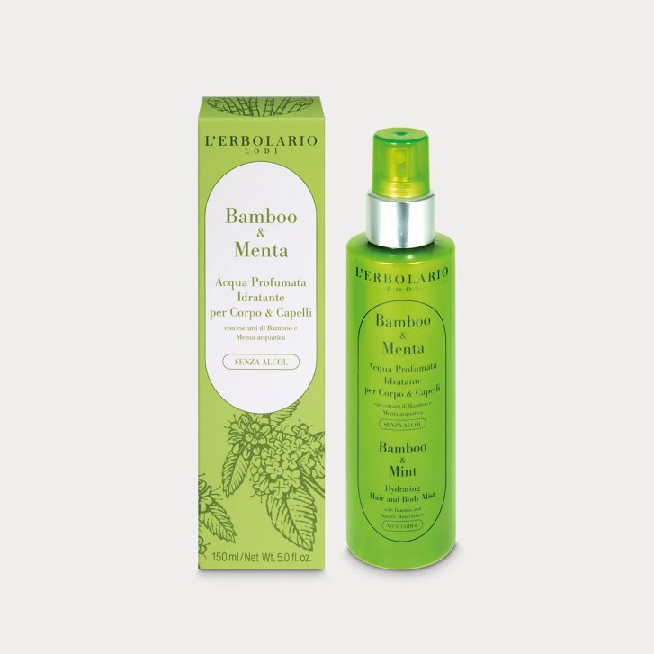 Acqua Profumata Bamboo e Menta Idratante per Corpo e Capelli Senza Alcol 150ml - L\'Erbolario