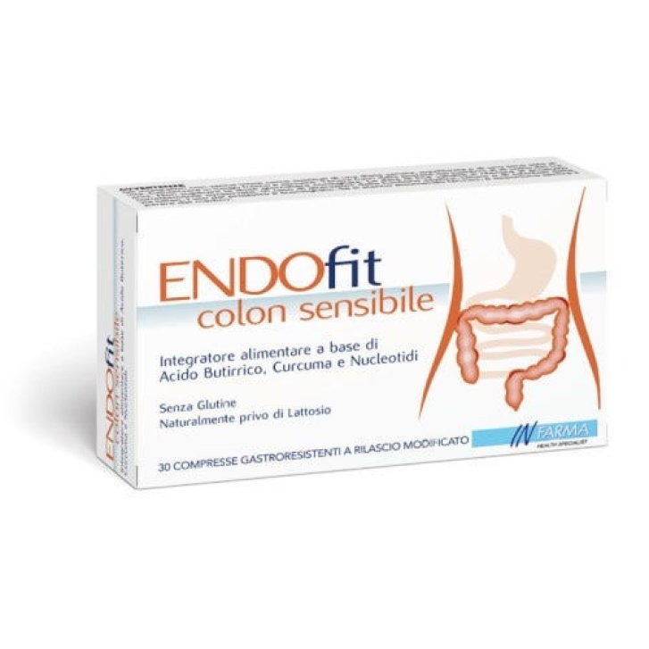 Endofit Colon Sensibile Integratore con Acido Butirrico Curcuma e Nucleotidi 30 Compresse Gastroresistenti - INFARMA