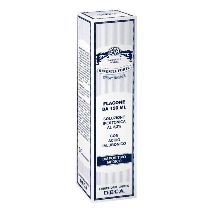 Rinostil Forte Spray Nasale Soluzione Ipertonica con Acido Ialuronico Decongestionante 150ml - Deca Laboratorio Chimico Rinostil Forte Spray Nasale Soluzione Ipertonica con Acido Ialuronico Decongestionante 150ml - Deca Laboratorio Chimico