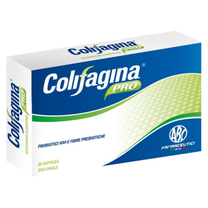 Colifagina Pro Integratore Probiotici e Prebiotici Senza Glutine e Lattosio 20 Capsule - ABC Farmaceutici Colifagina Pro Integratore Probiotici e Prebiotici Senza Glutine e Lattosio 20 Capsule - ABC Farmaceutici