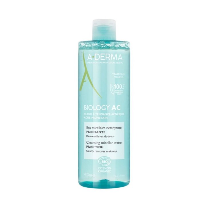 Biology AC Acqua Micellare Detergente Purificante Pelle Grassa e Acneica 400ml - A-Derma