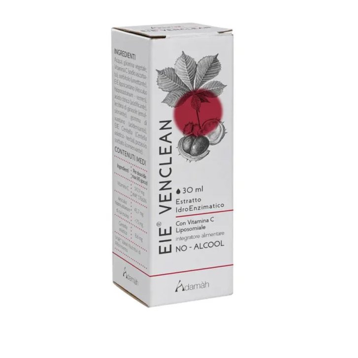 EIE Venclean Integratore Microcircolo con Centella Ippocastano e Vitamina C Gocce 30ml - Adamah EIE Venclean Integratore Microcircolo con Centella Ippocastano e Vitamina C Gocce 30ml - Adamah