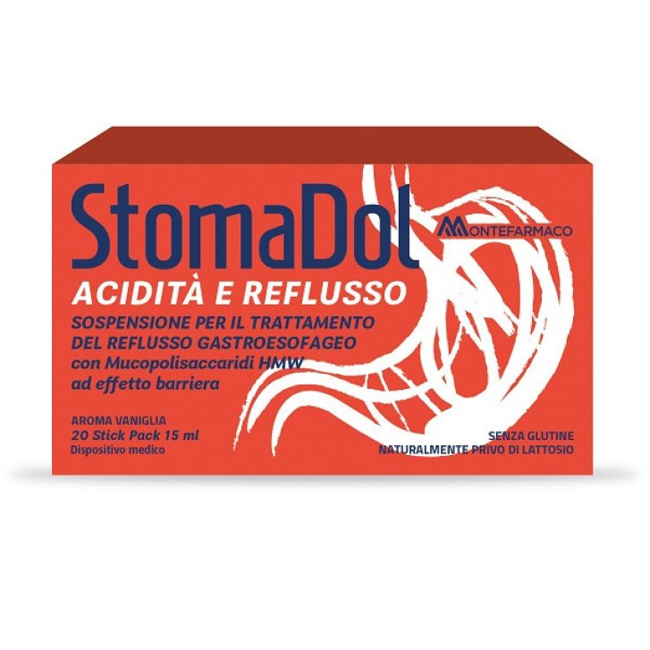 Stomadol Acidità Reflusso Dispositivo Medico 20 Stick Pack da 15 ml - Montefarmaco OTC Stomadol Acidità Reflusso Dispositivo Medico 20 Stick Pack da 15 ml - Montefarmaco OTC