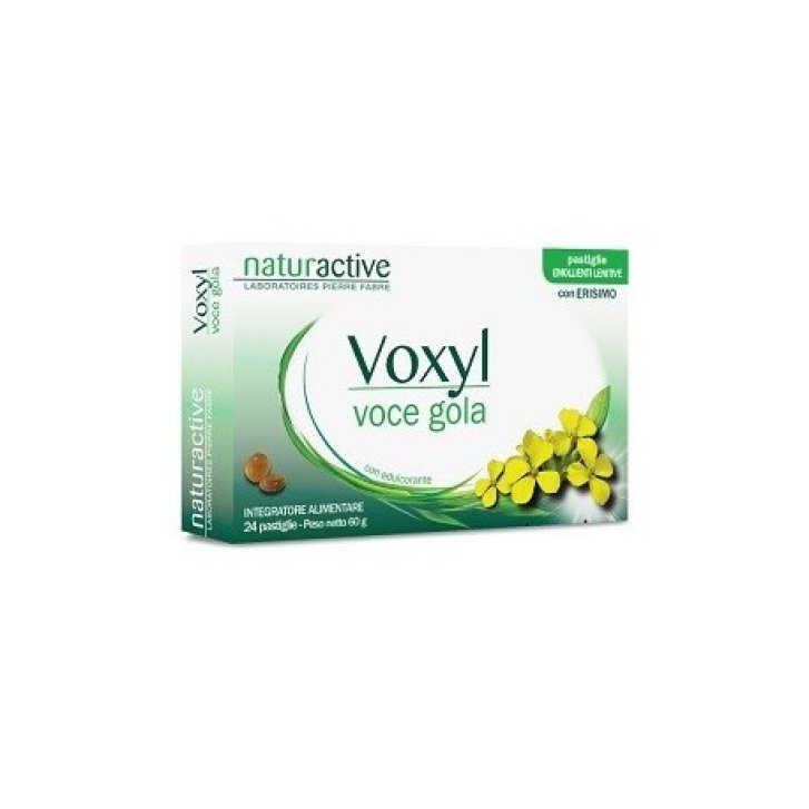 Voxyl Voce Gola Integratore a base di Erisimo per Gola e Voce 24 Pastiglie - Pierre Fabre