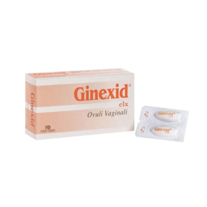 Ginexid Ovuli Vaginali Igiene Intima Femminile Lenitivi e Riequilibranti 10 Pezzi - Farma-derma Ginexid Ovuli Vaginali Igiene Intima Femminile Lenitivi e Riequilibranti 10 Pezzi - Farma-derma