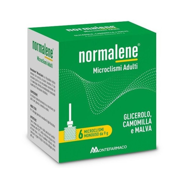 Normalene Microclismi Adulti Dispositivo Medico Rettale con Glicerolo Camomilla e Malva 6 pezzi da 9g - Montefarmaco