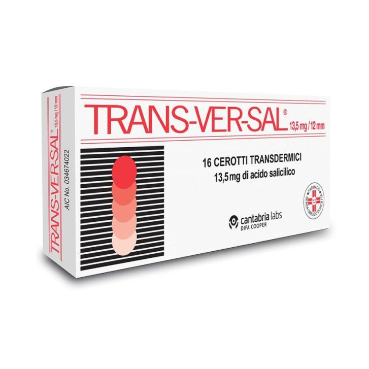 Transversal Cerotti Transdermici per Verruche Callosità e Duroni Acido Salicilico 13,5mg 12mm 16 Cerotti - Difa Cooper