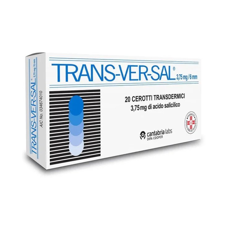 Transversal Cerotti per Verruche Callosità e Duroni con Acido Salicilico 3,75mg 20 Cerotti 6mm - Difa Cooper