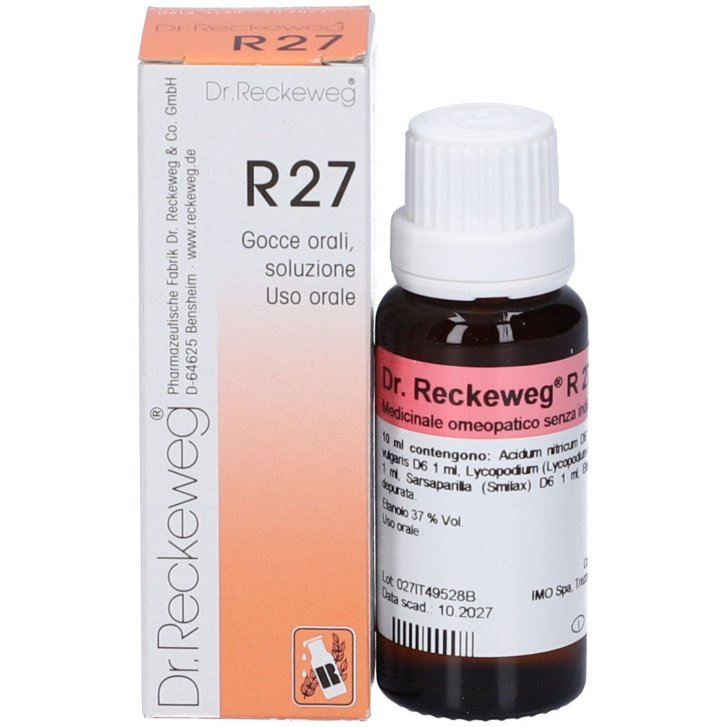 Reckeweg R27 Rimedio Omeopatico per Calcoli Renali Gocce 22ml - Dr. Reckeweg