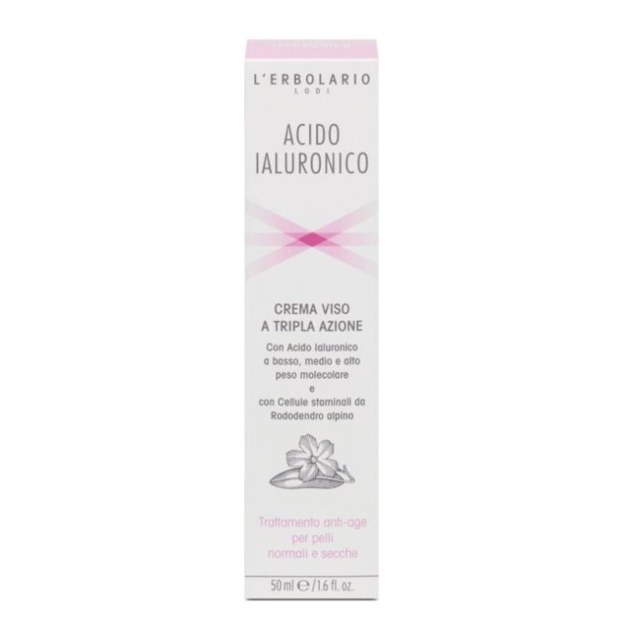 Crema Viso Acido Ialuronico Pelli Normali e Secche 50ml - L\'Erbolario