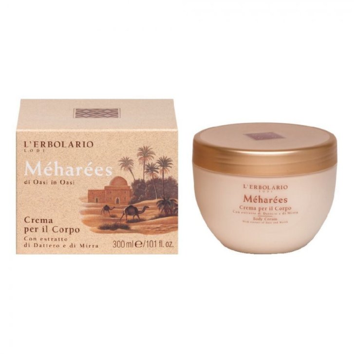 Meharees Crema Corpo Nutriente e Tonificante con Dattero 300ml - L\'ERBOLARIO Meharees Crema Corpo Nutriente e Tonificante con Dattero 300ml - L\'ERBOLARIO