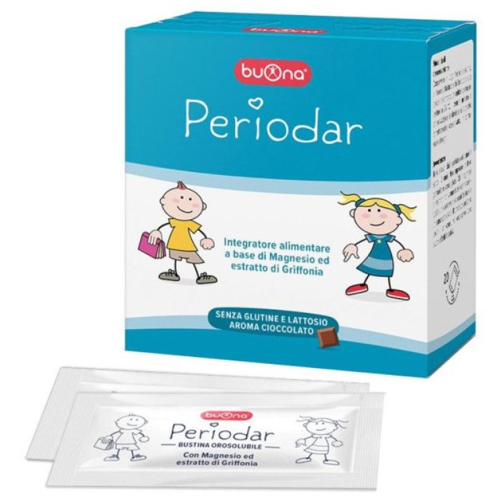 Periodar Integratore Magnesio e Griffonia 5-HTP Gusto Cioccolato 20 Bustine Orosolubili - Buona
