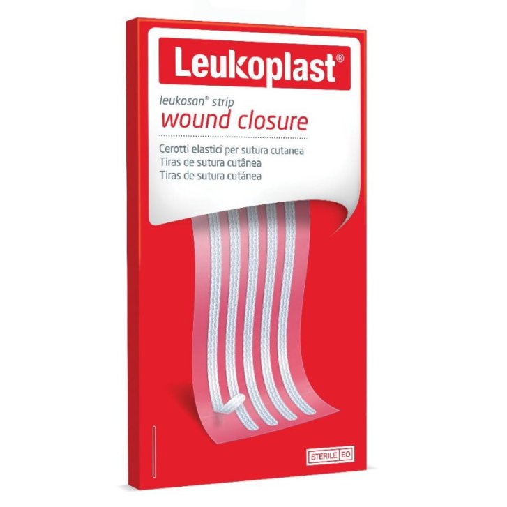 Leukosan Strip Cerotti per Sutura Cutanea 3x75 mm 10 Pezzi - Leukosan