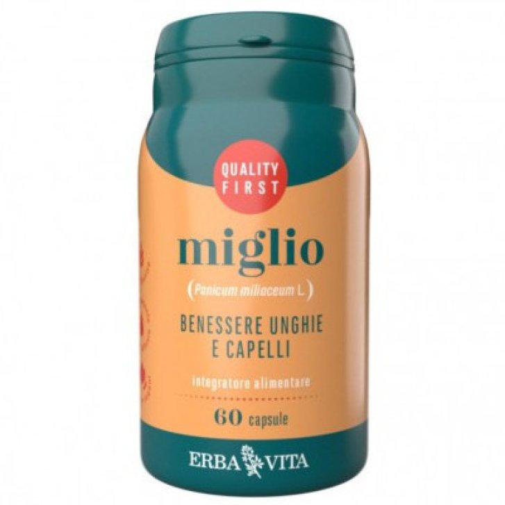 Miglio Integratore per Unghie e Capelli 60 Capsule - Erba Vita Miglio Integratore per Unghie e Capelli 60 Capsule - Erba Vita