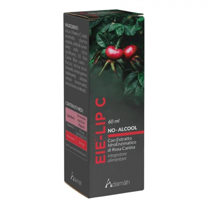 EIE Lip C Integratore Vitamina C con Rosa Canina Gocce 60ml - Adamah