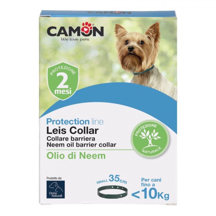 Leis Collare Antiparassitario Barriera con Olio di Neem per Cani fino a 10 kg Taglia S 35 cm - Camon