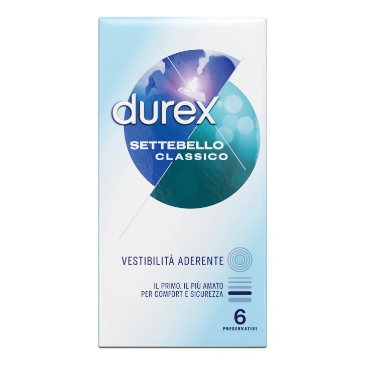 Settebello Classico Profilattici Vestibilità Aderente 6 Pezzi - Durex Settebello Classico Profilattici Vestibilità Aderente 6 Pezzi - Durex