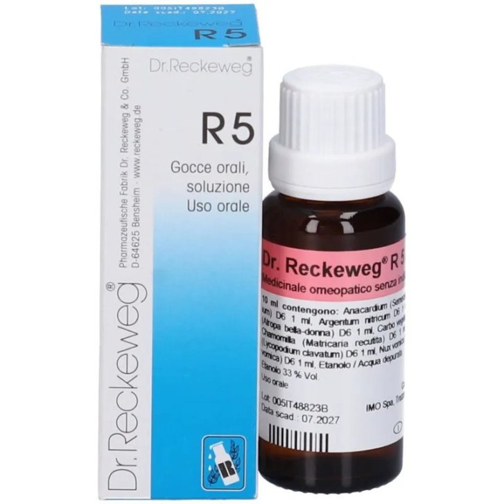 Reckeweg R5 Medicinale Omeopatico Gastrite Dispepsia Gocce Orali 22ml - Dr. Reckeweg Reckeweg R5 Medicinale Omeopatico Gastrite Dispepsia Gocce Orali 22ml - Dr. Reckeweg