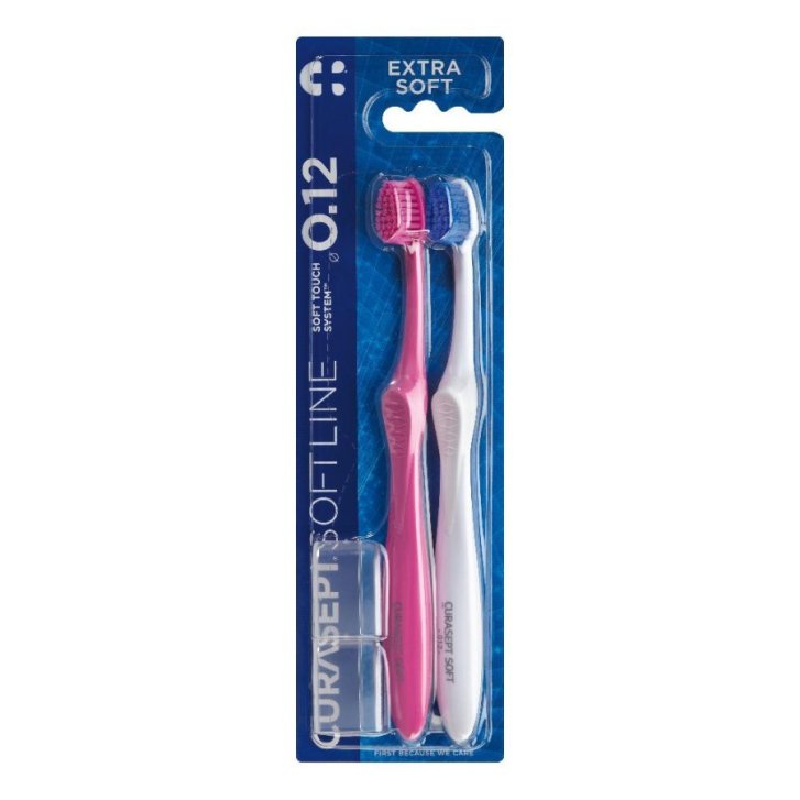 Spazzolino Extra Soft 012 Setole Morbide per Gengive Sensibili Bipack 2 Pezzi - Curasept