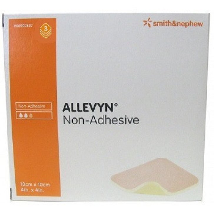 Allevyn Non Adhesive Medicazione Idrocellulare Non Adesiva in Schiuma di Poliuretano 10x10cm 3 Pezzi - Allevyn