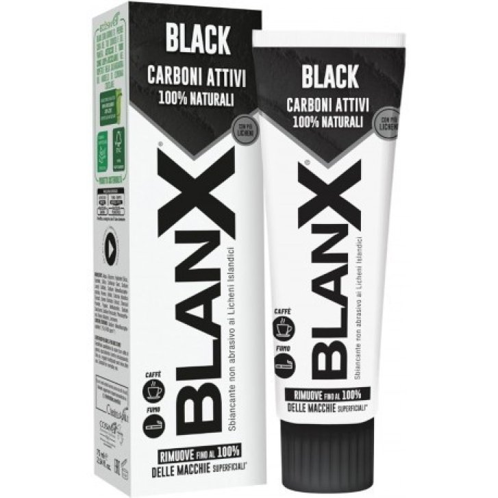 BlanX Black Dentifricio Sbiancante ai Carboni Attivi Antimacchie 75ml - BlanX