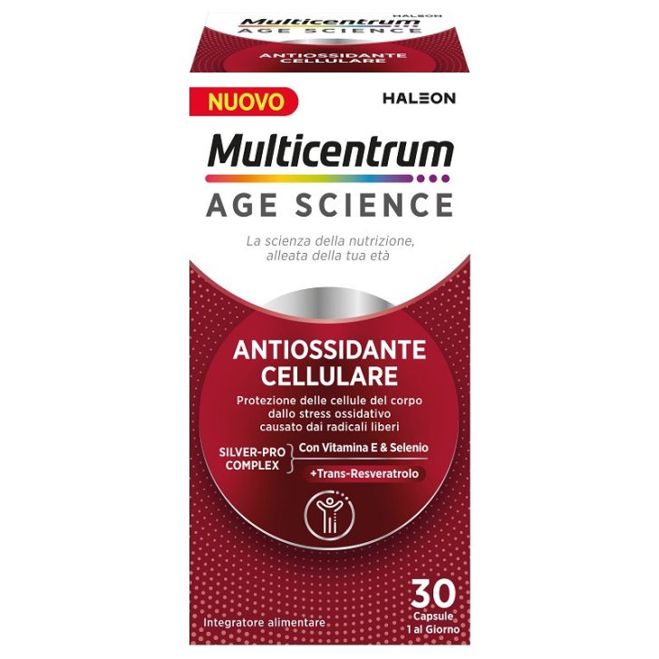 Multicentrum Age Science Antiossidante Cellulare Integratore con Resveratrolo Goji e Vitamine 30 Capsule - Multicentrum Multicentrum Age Science Antiossidante Cellulare Integratore con Resveratrolo Goji e Vitamine 30 Capsule - Multicentrum