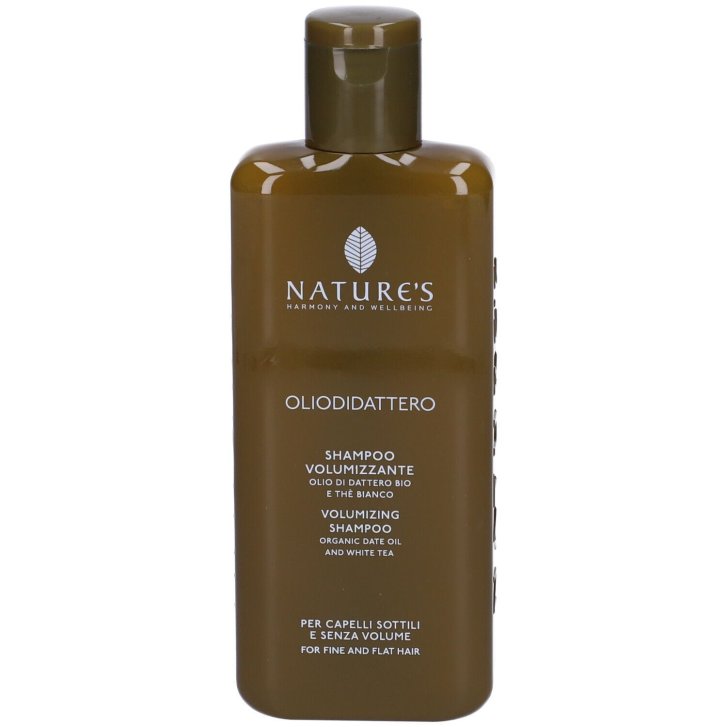 Olio di Dattero Shampoo Volumizzante per Capelli Sottili con Tè Bianco e Baobab 200 ml - Nature\'s