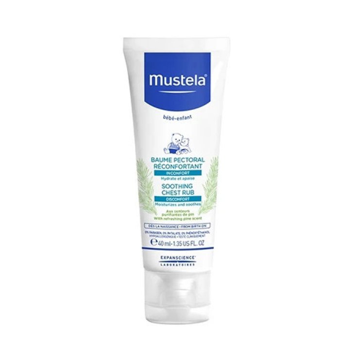 Mustela Crema Balsamica Massaggio per Raffreddore e Tosse Bambini dalla Nascita 40ml - Mustela