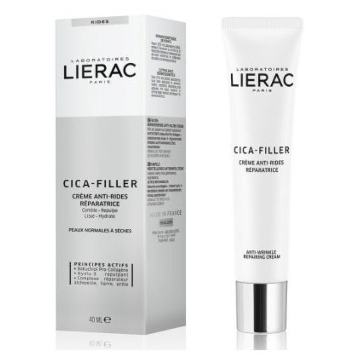 Lierac Cica-Filler Crema Antirughe Riparatrice Viso con Bakuchiol e Acido Ialuronico Pelle Normale e Secca 40ml - Lierac Lierac Cica-Filler Crema Antirughe Riparatrice Viso con Bakuchiol e Acido Ialuronico Pelle Normale e Secca 40ml - Lierac