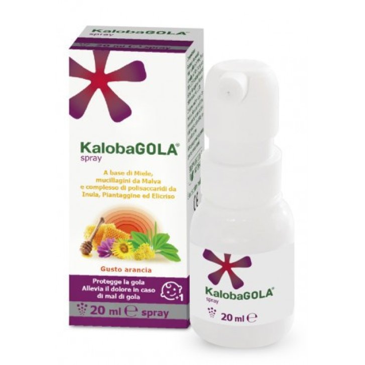 KalobaGOLA Spray Dispositivo Medico Mal di Gola con Miele e Camomilla Gusto Arancia 20ml - Kaloba